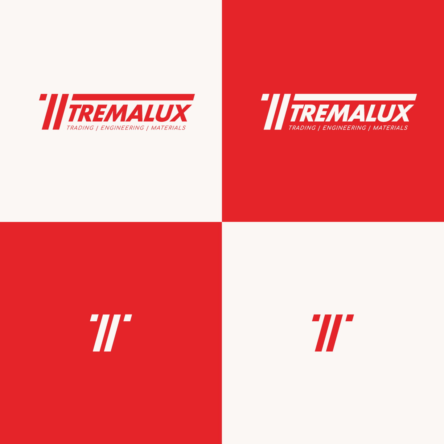 Déclinaisons du rebranding du logo de Tremalux réalisé par Takaneo